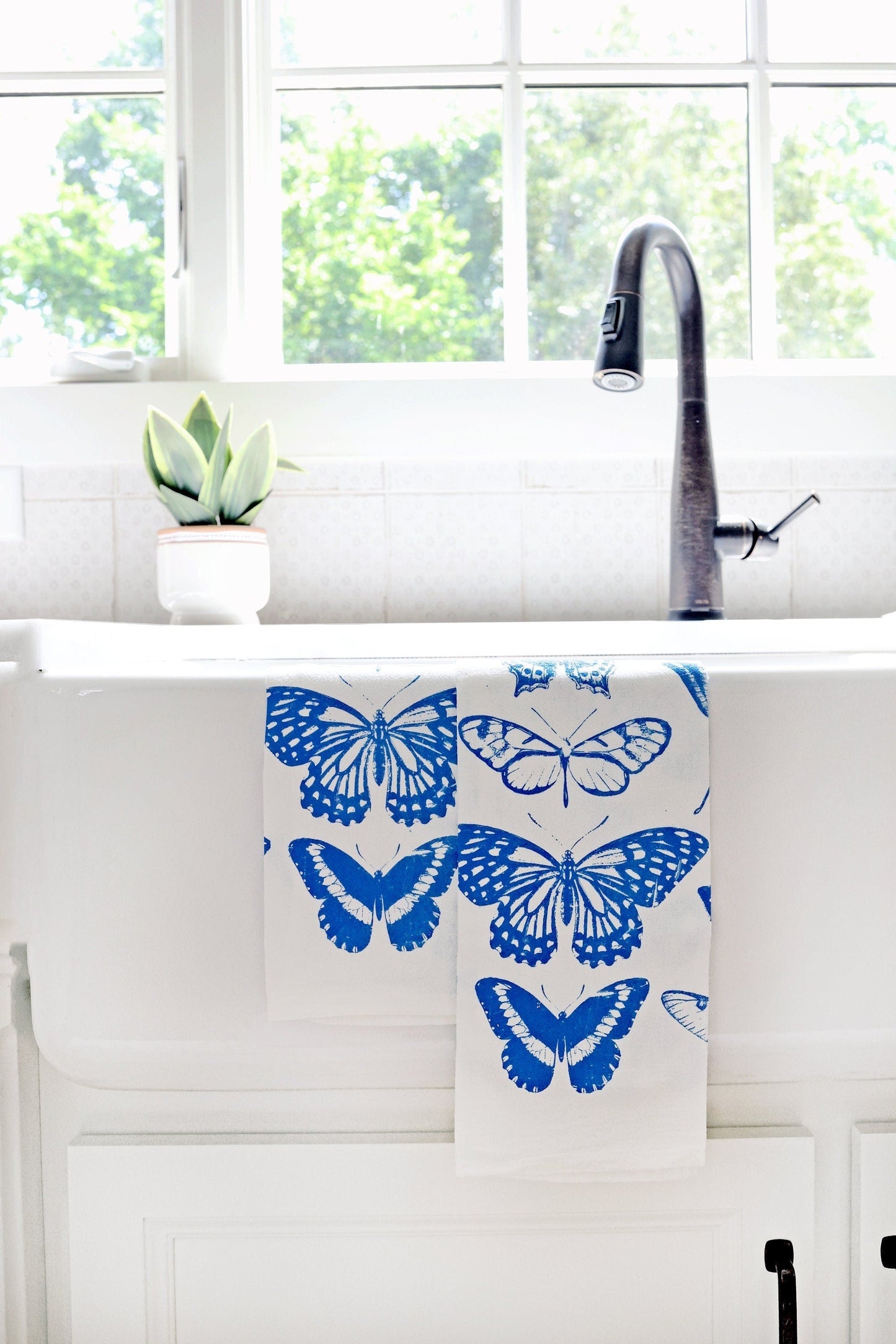 Tea Towel: Butterfly Terra-cotta