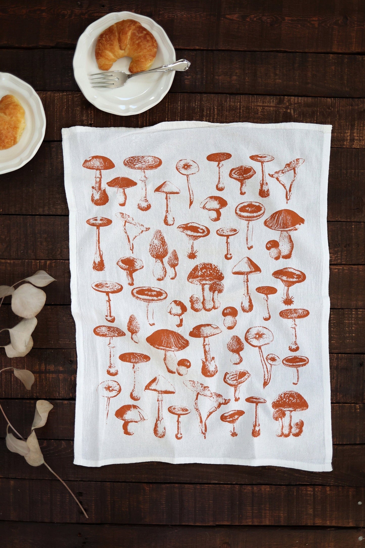 Tea Towel: Mushroom Pattern