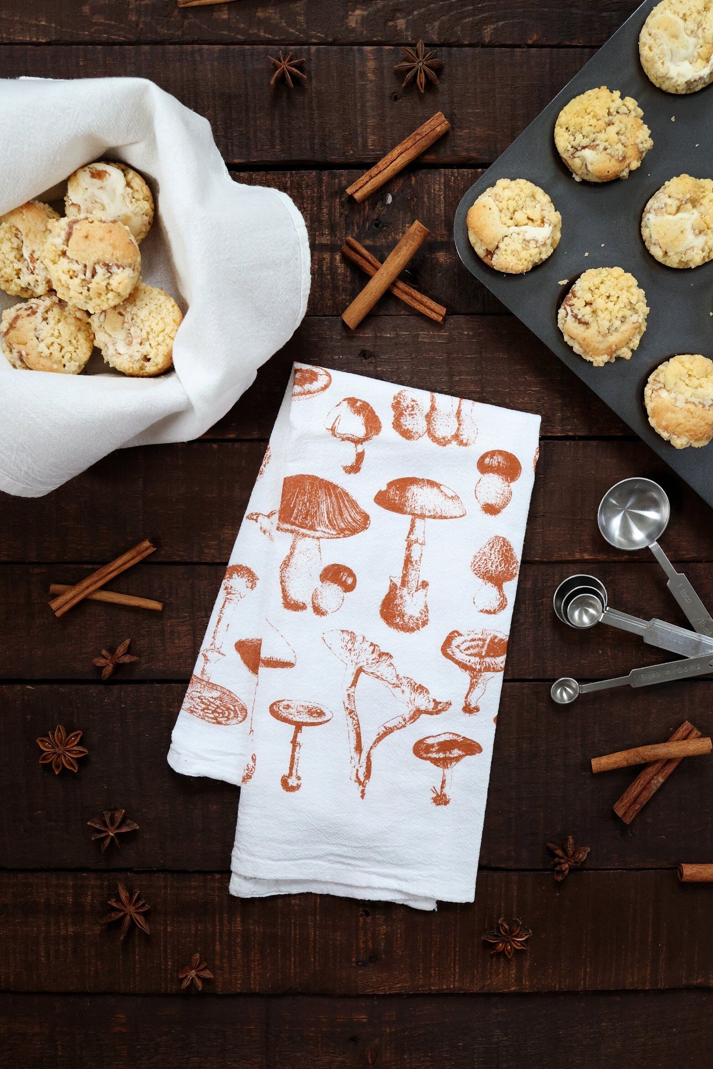Tea Towel: Mushroom Pattern