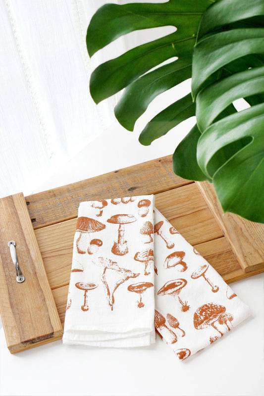 Tea Towel: Mushroom Pattern
