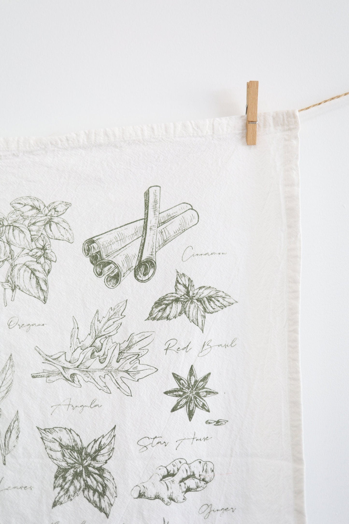 Tea Towel: Kitchen Herbs Tea Towel