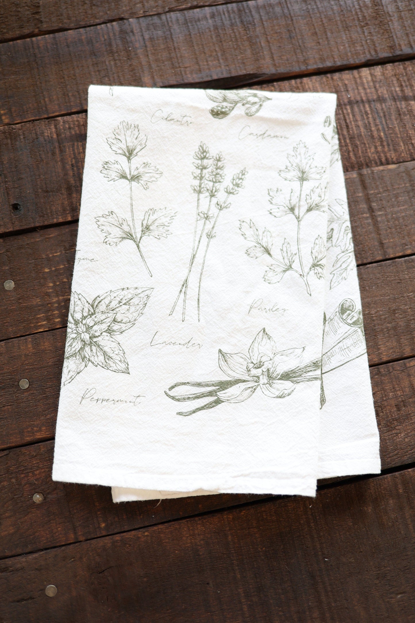 Tea Towel: Kitchen Herbs Tea Towel