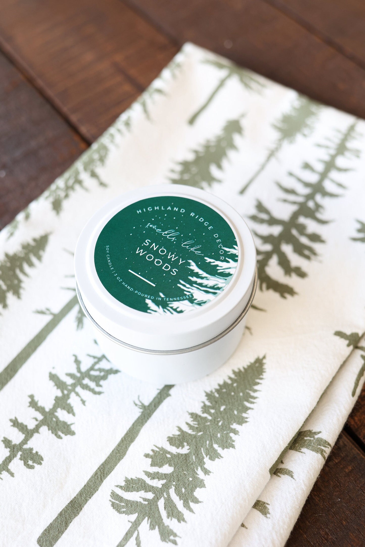 Soy Candle Tin- Snowy Woods