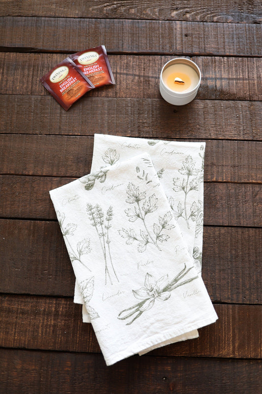 Tea Towel: Kitchen Herbs Tea Towel
