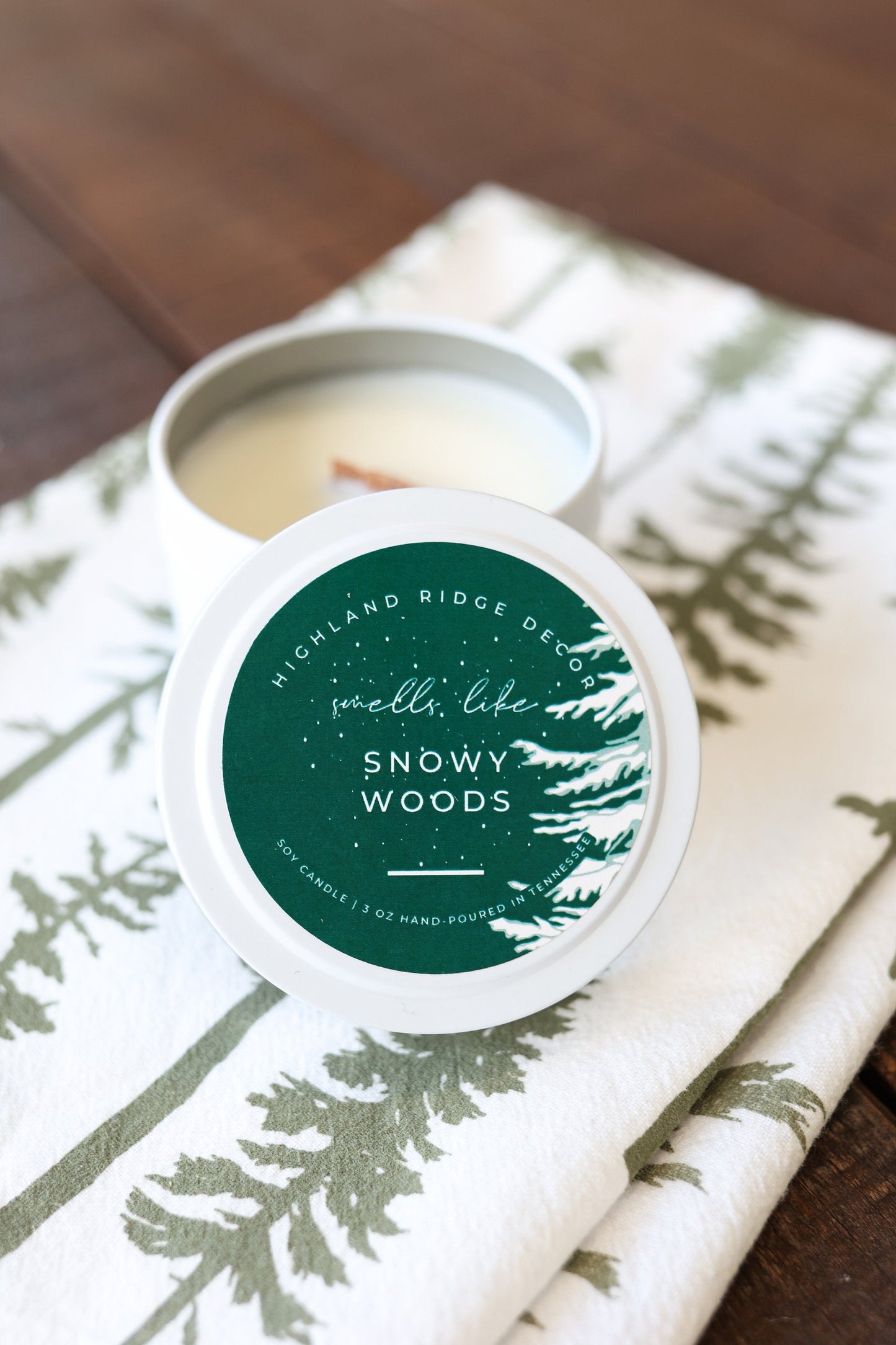 Soy Candle Tin- Snowy Woods
