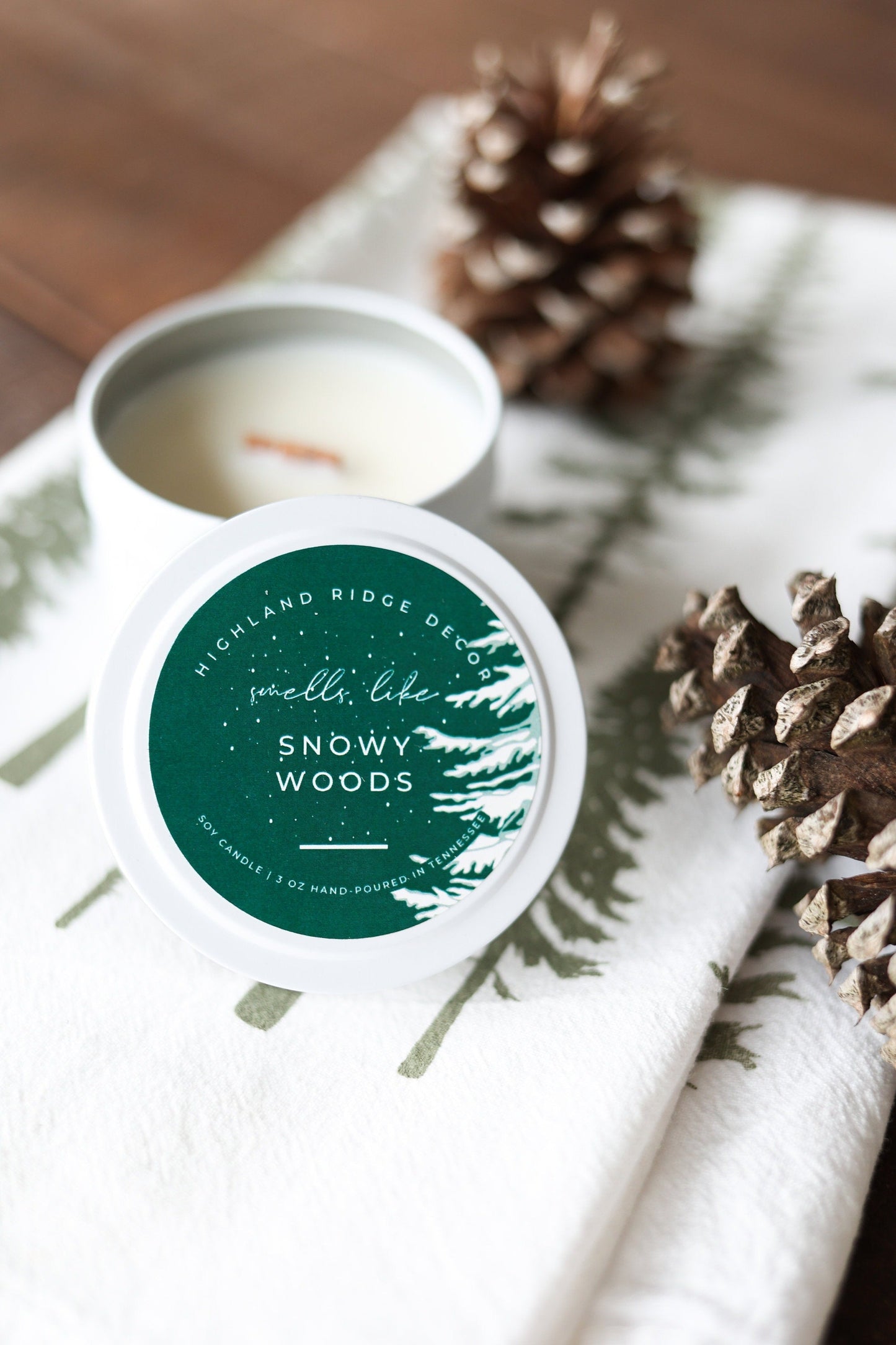 Soy Candle Tin- Snowy Woods
