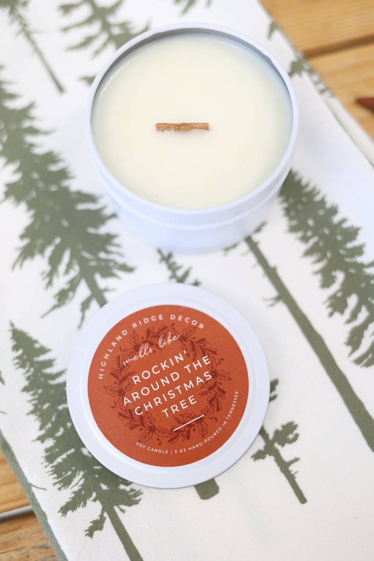 Soy Candle Tin- Rockin' Around The Christmas Tree