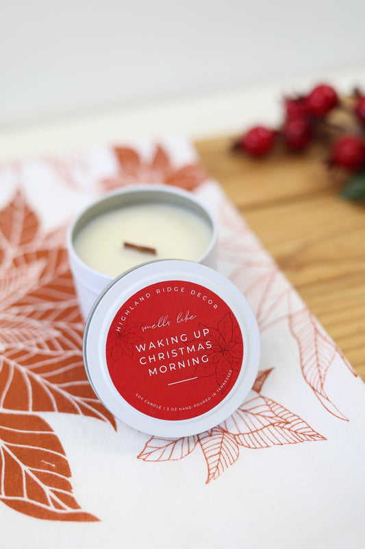 Soy Candle Tin- Waking Up Christmas Morning