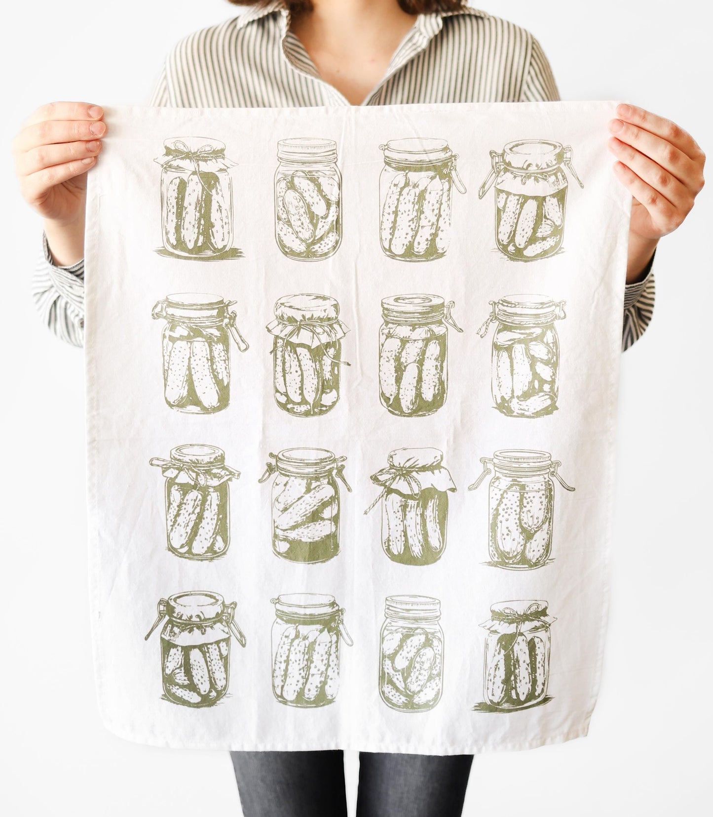 Tea Towel: Mason Jar Pickles