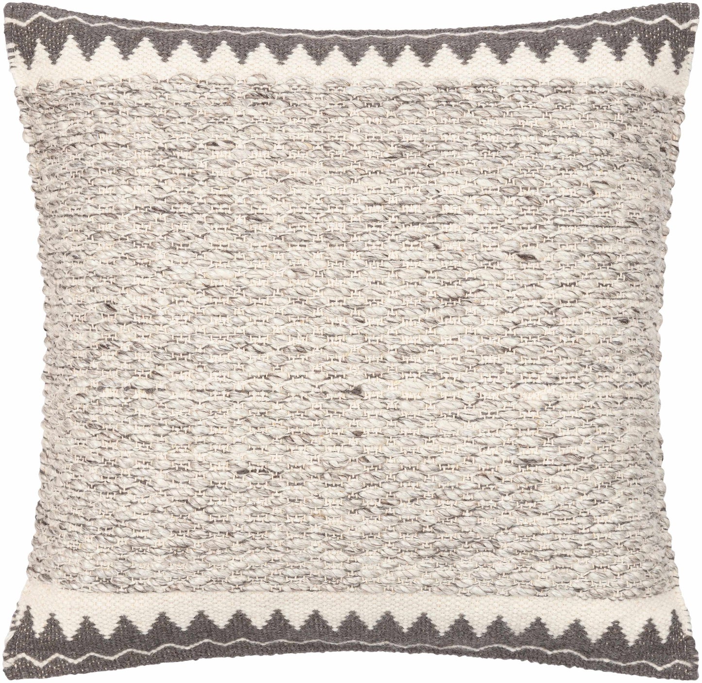 Throw Pillow- Maywood Cream Wool & Cotton Throw Pillow or cover