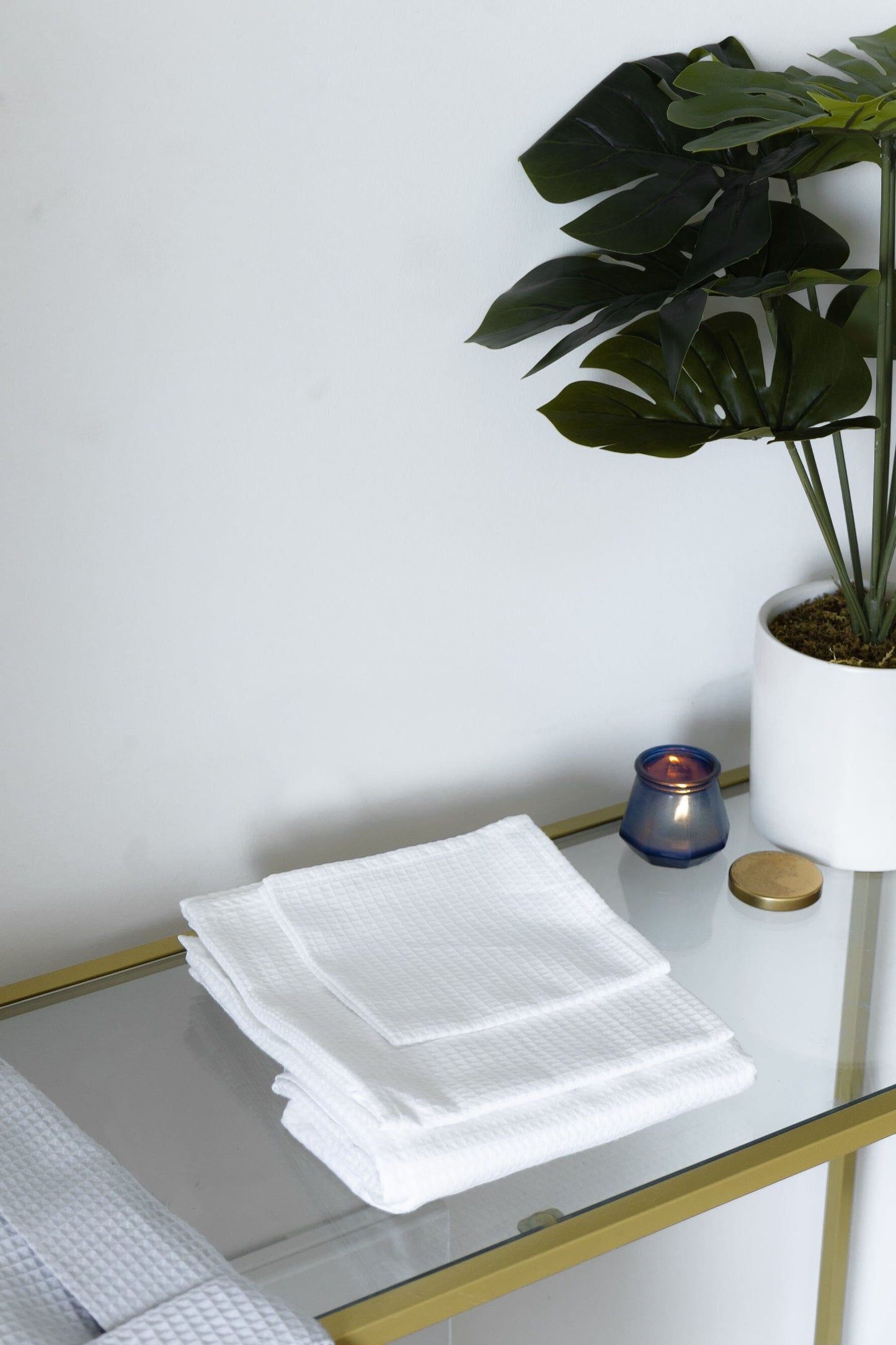 Bath- Organic Cotton Waffle Bathroom Towels