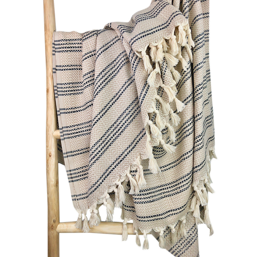 Throw Blanket- Woven Stripe Turkish Throw