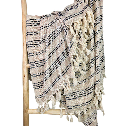 Throw Blanket- Woven Stripe Turkish Throw