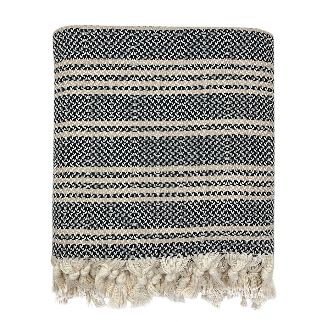 Throw Blanket- Woven Stripe Turkish Throw