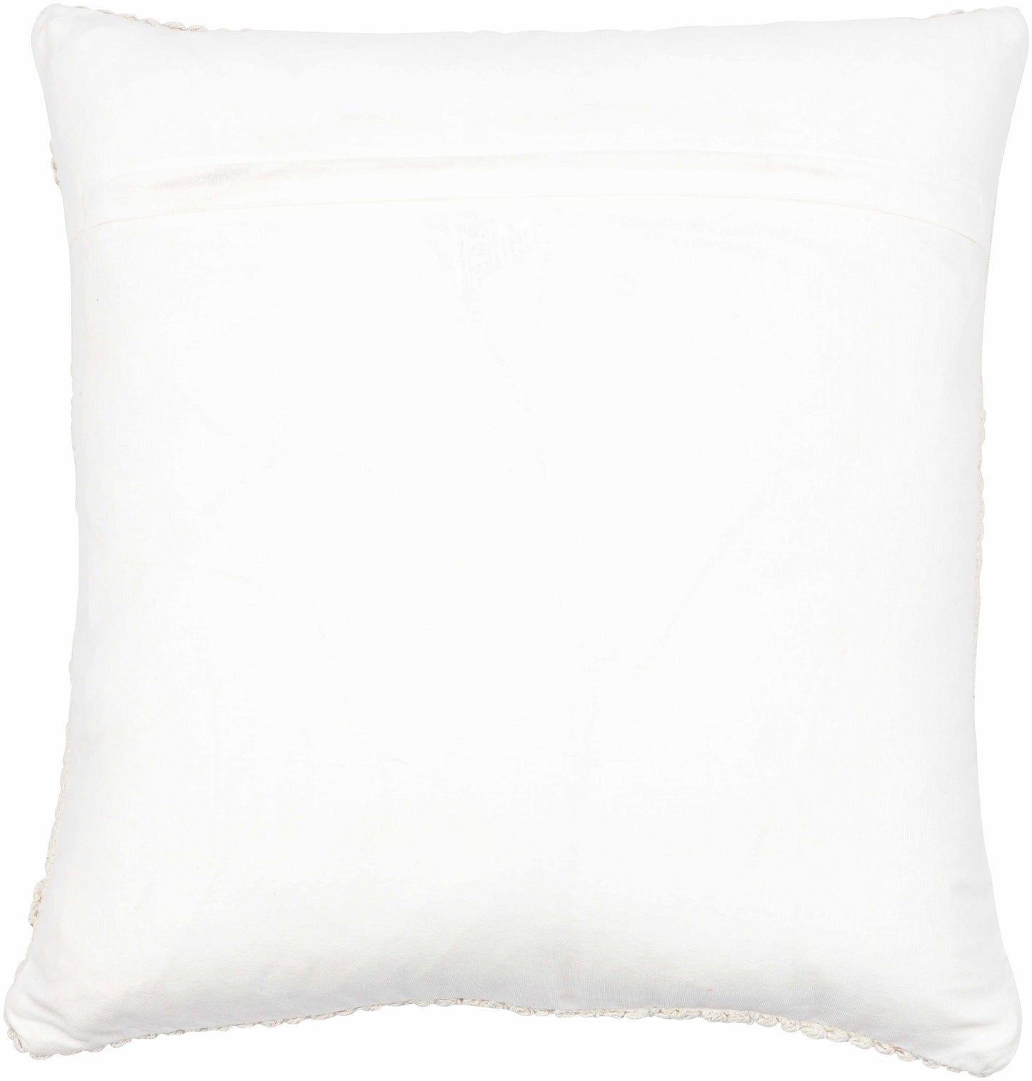 Throw Pillow-Sumiton White Textured Crochet Cotton Throw Pillow