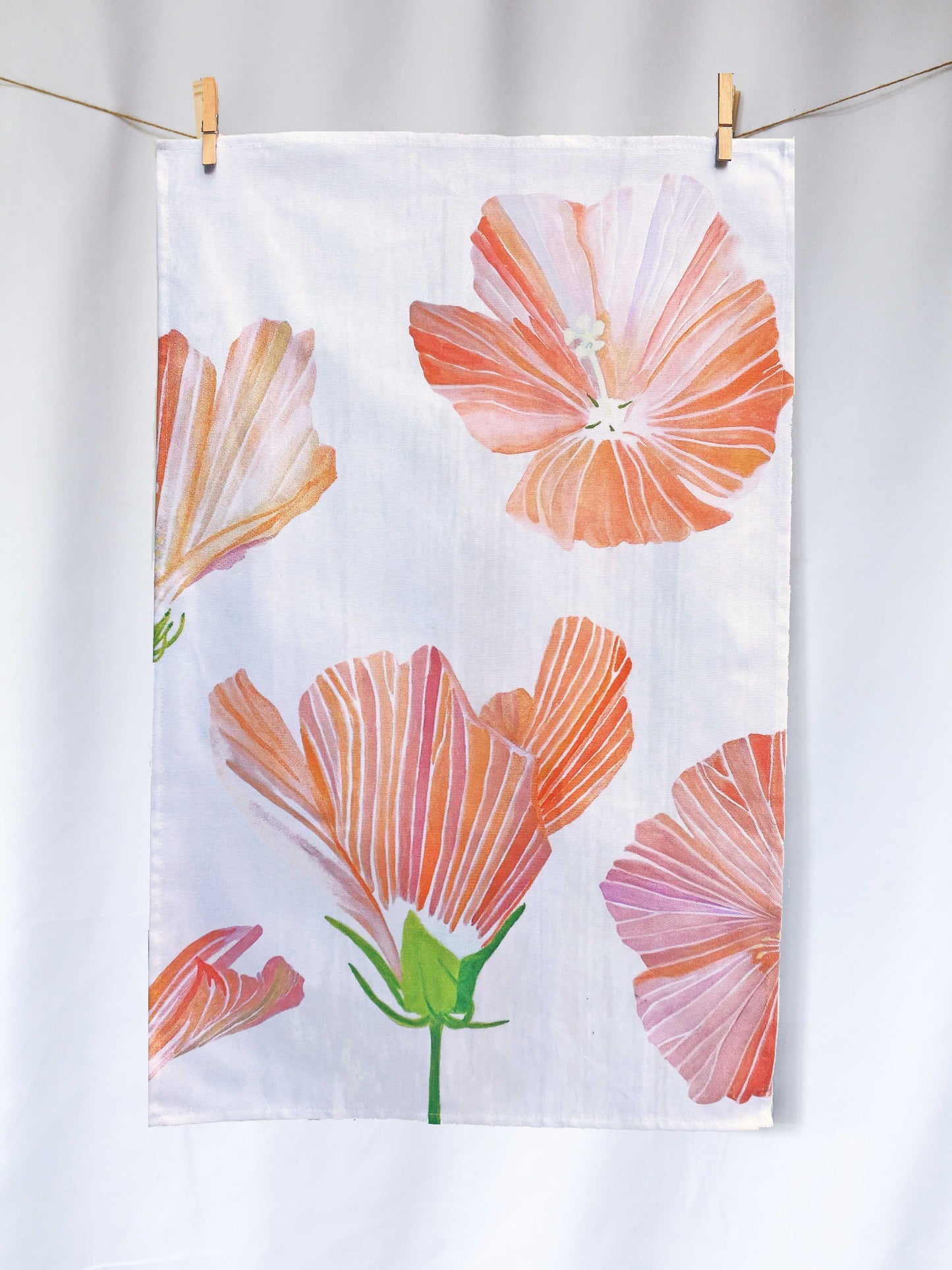Tea Towel: Hibiscus on Snow