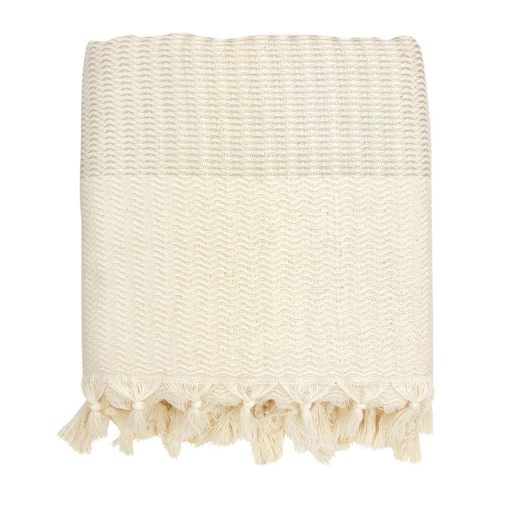 Throw Blanket- Plush Wavy Turkish Throw