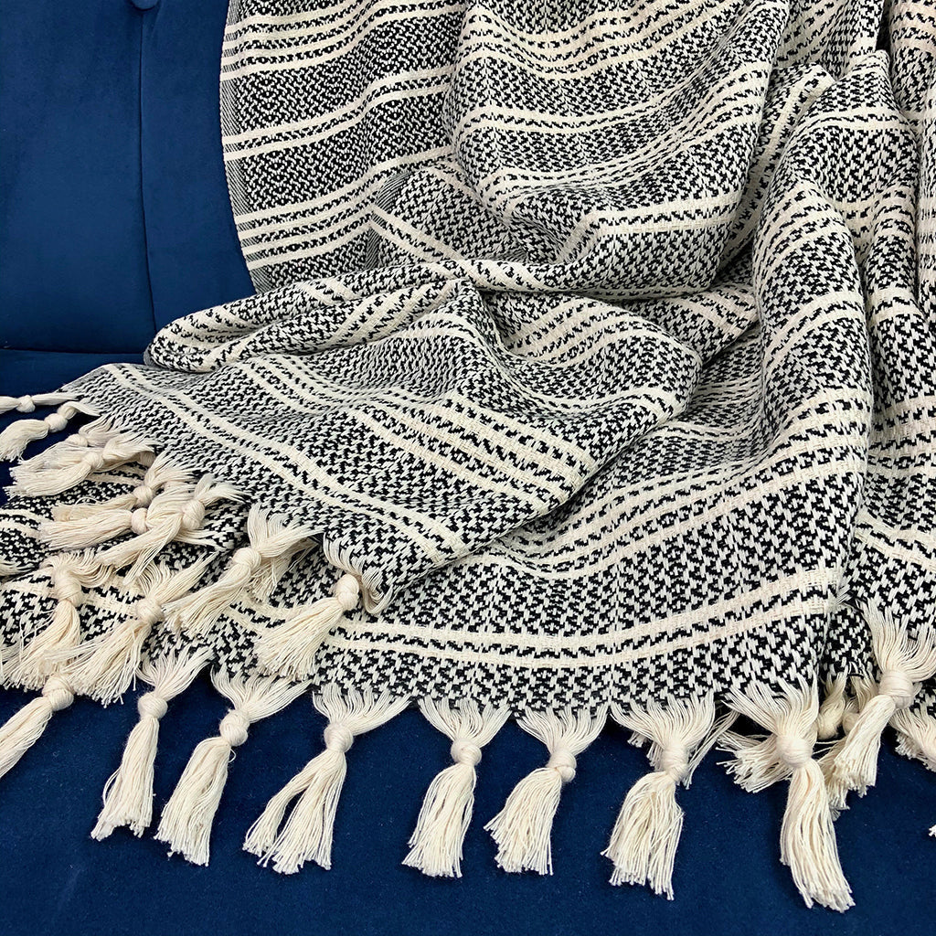 Throw Blanket- Woven Stripe Turkish Throw